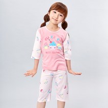 키즈라인 컵케익파티 7부 자카드 실내복 상하세트