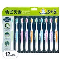 바른생활 좋은칫솔 초극세모, 10개입, 12개