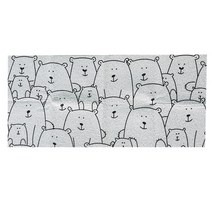 가든럽 북유럽 인테리어 포인트 곰돌이 코일매트, 혼합색상, 1개