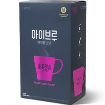 맥널티 iBrew 미니 헤이즐넛향 원두커피믹스, 200개입, 1개
