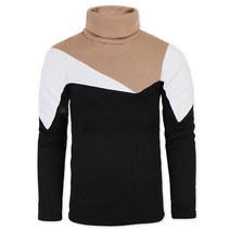 레이먼 남성용 디스 사선 배색 기모 폴라 티셔츠