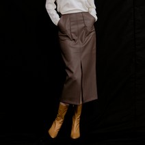 주드맥콜 Lucy Leather Slit Skirt