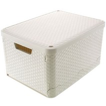 MEO 라탄 접이식 폴딩박스 L, 아이보리, 1개