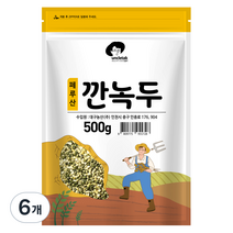 엉클탁 소 깐녹두, 500g, 6개