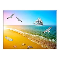 히여 DIY 보석 십자수 캔버스형 40 x 50 cm, 18. 바다가 풍경 KS-506, 1세트