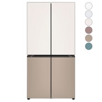 [색상선택형] LG전자 디오스 오브제컬렉션 상냉장 4도어 냉장고 글라스 875L 방문설치, M873GYW031S