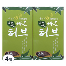 중외제약 창포 빠른허브 염색제, 2호 연한흑갈색, 4개