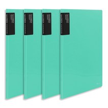 비팬시 글로시 클리어화일 A4 20매, 블루, 4개