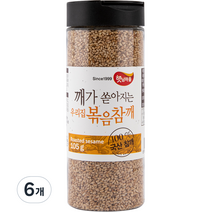 햇님마을 국산 100% 깨가 쏟아지는 우리집 볶음참깨, 105g, 6개