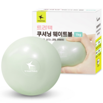 트라택 쿠셔닝 소프트 웨이트볼 필라테스 홈트레이닝 헬스 홈트용 토닝볼 1kg, Olive gray, 1개