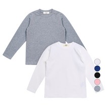 유라비 아동용 베이직 라운드 기본티셔츠 2p