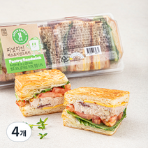 그린래빗 피넛치킨 패스트리 샌드위치, 130g, 4개
