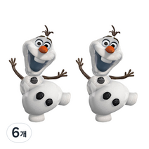 와우파티코리아 슈퍼쉐입 디즈니 프로즌 울라프2 은박풍선, 혼합 색상, 6개