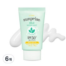 에뛰드 선프라이즈 마일드 워터리 라이트 SPF50+ PA++++, 50g, 6개