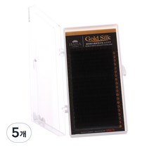 하나 골드 실크 래쉬 인조 속눈썹 0.1 mm MIX, 블랙(JC), 5개