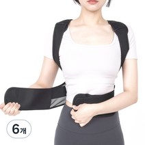 헬스센스 겟업핏 남녀공용 어깨 허리 바른자세 밴드, 6개
