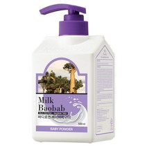 밀크바오밥 바디로션 베이비파우더향, 500ml, 1개