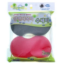 블루얼스 양면 다목적 수세미 랜덤발송, 1개, 2개입