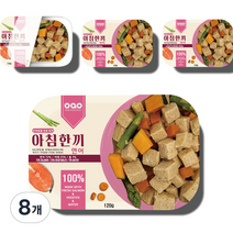 브랜드없음 전연령 오아오 강아지 전연령용 아침한끼 습식사료 습식사료/주식캔/주식파우치, 생선, 120g, 8개