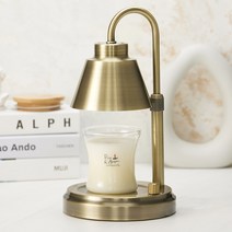 에인디 초초캔들워머 빈티지골드+소이캔들150g 세트, 화이트머스크