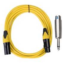 유트렌드 양캐논 XLR 마이크 케이블 3m + 5.5 변환젠더, XL55, 옐로우