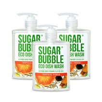 슈가버블 친환경 주방세제 트로피칼 펀치, 3개, 470ml