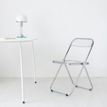 마켓비 RUDAN 투명 접이식 의자, 클리어, 1개