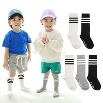 두발로 아동용 데일리 삼선 니삭스 반장 양말 5켤레 세트