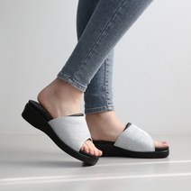 단골언니 라펄스 글리터 통굽 사무실 슬리퍼 4cm