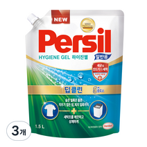 퍼실 하이진젤 플러스 일반용 액상세제 리필, 1.5L, 3개