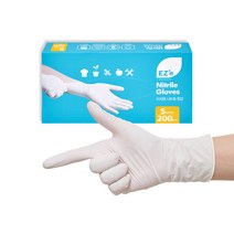 EZn이지엔 니트릴 장갑 200p, 화이트, 소(S), 1세트