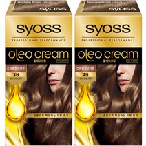 사이오스 올레오 프리미엄 새치커버 염모제, 2N 스파클링 브라운, 2개