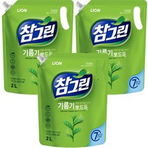 참그린 기름기 뽀드득 주방세제, 3개, 2L