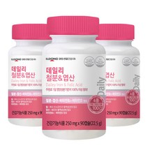 일동생활건강 데일리 철분 & 엽산 영양제, 90정, 3개