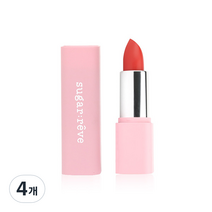 슈가레브 벨루어 로맨스 립스틱 3.5g, 02 코랄 마르세유, 4개