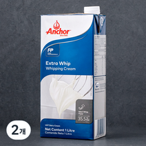 앵커 엑스트라 휘핑크림, 1L, 2개