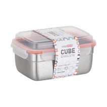 스텐락 큐브 직사각 스테인리스용기, 2L, 1개