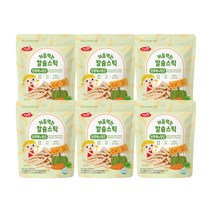 베베스트 칼슘 스틱 유아 쌀과자, 단호박 + 당근 혼합맛, 6개입