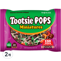 투시팝 미니어쳐 막대사탕, 750g, 2개