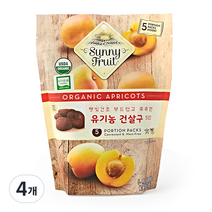 써니후르츠 유기농 건살구 파우치 5p, 250g, 4개