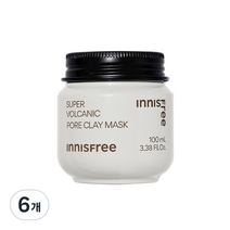 이니스프리 수퍼 화산송이 모공 마스크 100ml, 1개입, 6개