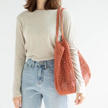 야나 올리오 비치 그물백 뜨개질 DIY 패키지, 1세트, 708 빈티지시나몬