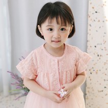 라라아망 여아용 레이스프릴 볼레로