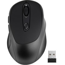코시 무소음 6버튼 무선마우스 2.4GHz 3단계 DPI-M4005WL, 블랙, M4005WL-4005