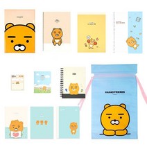 카카오프렌즈 노트모음 선물세트 + 미니중철노트 랜덤발송, 블루라이언, 1세트