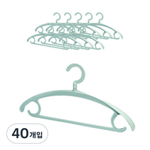 원모아 어깨뿔방지 옷걸이, 라이트블루, 40개입