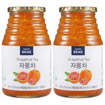 카페베네 과일청 자몽차, 1kg, 2개