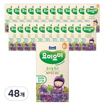 매일유업 요미요미 유기농 주스, 보라당근포도, 125ml, 48개