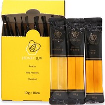 허니럽 아카시아 + 밤꿀 + 야생화 꿀스틱 10p 세트, 10g, 10포, 1세트