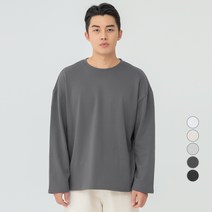 캐럿 남성용 데일리 오버핏 긴팔 티셔츠